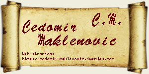 Čedomir Maklenović vizit kartica